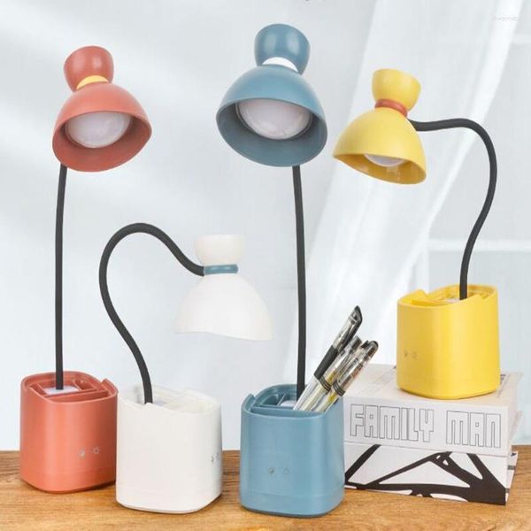 Lampes de table Creative Pen Holder Night Light Cartoon Protection oculaire Décor de salle d'apprentissage des étudiants