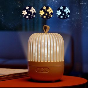 Lampes de table Creative Starry Sky Lampe LED Light-rime Projection Light USB Charge Cadeau pour enfants Chambre Décor de bureau Ambient Night