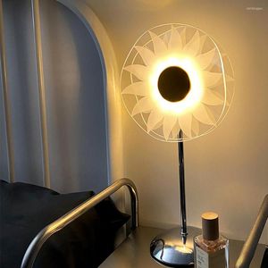 Tafellampen creatieve zomerventilator bureaulamp zonnebloem windmolen vorm USB bed bedstudie leesdecor nachtlicht voor slaapkamer