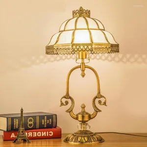 Tafellampen kroon led lamp voor restaurant eetkamer modern kantoor werk lichte Amerikaanse stijl prachtige h65 koper staan