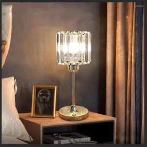 Tafellampen kristallen slaapkamer lamp post moderne zwart gouden bureau licht nacht voor woonkamer studeren beddecoratie verlichting