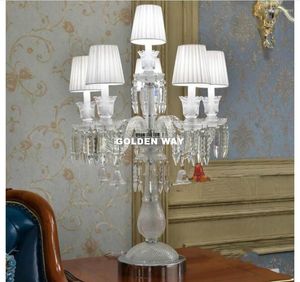 Tafellampen kristal voor slaapkamer LED -licht kaarsen kandelabra lamp ontwerpen verlichting decoraties