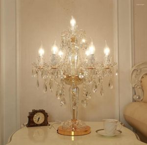 Tafellampen kristal voor slaapkamer woonkamer led bedlamp lamp art moderne decoratie lampe de chevet chambre