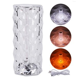 Lampes de table lampe cristalline salon conception de diamant
