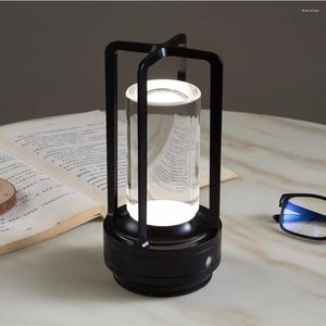 Tafellampen Kristallen lamp Aanraakbediening USB Opladen Nachtlampje Oogbescherming Energiebesparend voor huishoudelijk restaurant Keukenbar