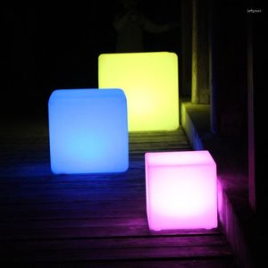 Tafellampen D10 D13 D15 20cm RGBW Kleur Oplaadbare verlichte Illumined Cube Waterdichte Decoratieve LED -verlichting 1 st