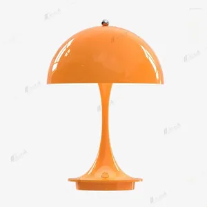Lampes de table danois luxe nordique rétro petite lampe chambre chevet rechargeable décoration étude salon atmosphère Mushr