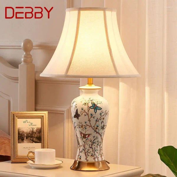 Lampes de table Debby Lights en céramique moderne LED Simple Creative Luxury Bedside Desk Lampe For Home Living Room Study Chambre