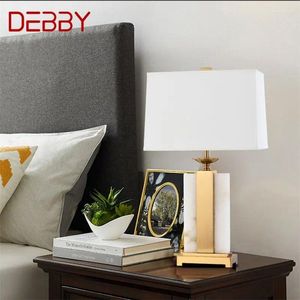 Lámparas de mesa Debby Dimmer de lámpara moderna 220V 110V Luz de escritorio de mármol de lujo Led para la casa para sala de estar dormitorio de oficina El