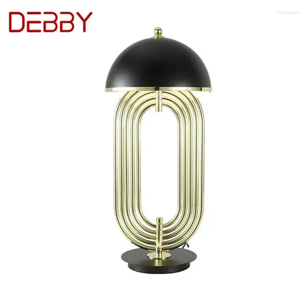 Lampes de table debby conception de lampe à LED moderne E27 Black and Gol Creative Desk Light Home Decorative for Foyer Living Room Office chambre