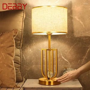 Lampes de table Debby moderne tactile lampe à gradation vintage LED créatif Crims Crims Simple Desk Lights For Home Living Room Bedroom