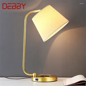 Tafellampen Debby Nordic Brass Lamp Modern Simplicity Living Room Slaapkamer Studie Led Originaliteit Bureau Licht