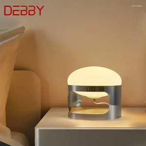 Tafellampen Debby Noordic Glass Lamp LED Creatieve eenvoud Bedsbureau Licht voor huis woonslaapkamer Decor