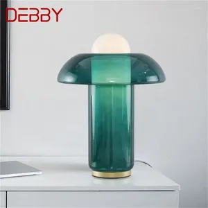 Lampes de table debby nordique moderne créative lampe verte de lampe à LED d'éclairage décoratif pour le salon de la maison