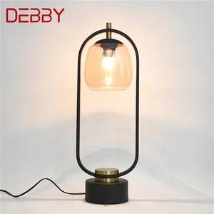 Lampes de table Debby Postmodern Classical Retro Design Design Bureau Light Decorative for Home Living Bedroom