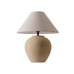 Lámparas de mesa Lámpara Decker Wabi-sabi Estilo Cerámica Diseñador Homestay Sala de estar Estudio Dormitorio Mesita de noche Arte japonés simple