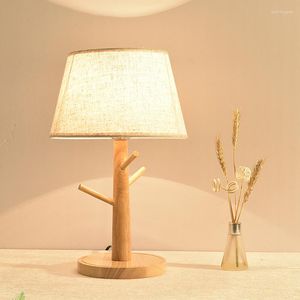 Lámparas de mesa Deco Maison Lámpara Rama de árbol de madera Minimal Nordic Bed Light Flexo Escritorio LED Telas de escritorio Lectura para estudio