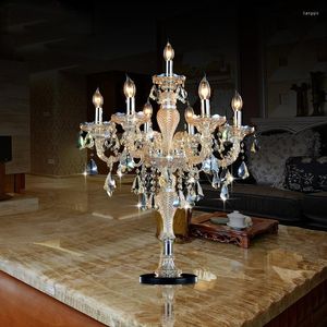 Lampes de table décoration verre chambre mariage bougeoirs grand grand dégradé candélabre cristal lumière