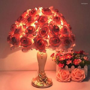 Tafellampen decoratie rozenlamp voor slaapkamer babykamer decor bureau bed verlichting e27