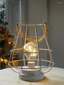 Lampes de table de style cage décorative batterie de batterie sans fil Strong sans fil utilisé pour les fêtes de mariage Décoration de la maison