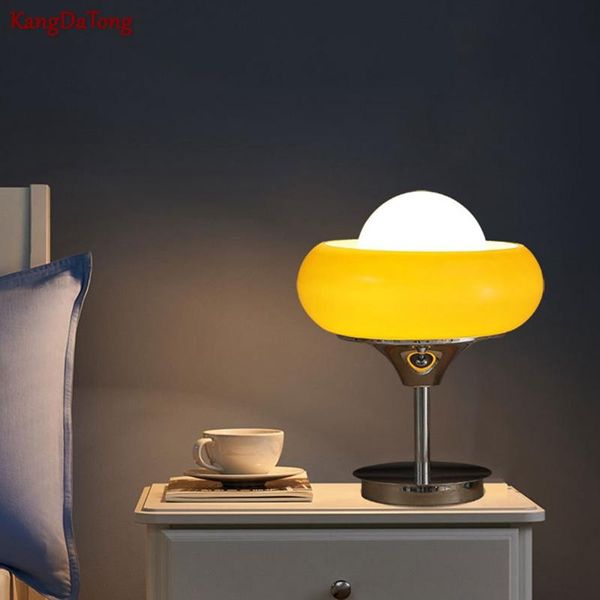 Lámparas de mesa de diseño para sala de estar, dormitorio, lámpara Led Retro, luz de viento de lujo, Maibauhaus, estudio, tarta de huevo, mesita de noche, sofá decorativo
