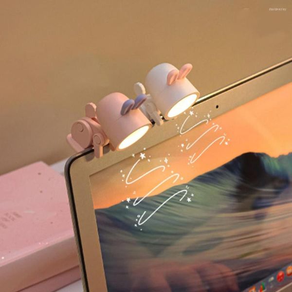 Lampes de table bureau mignon pliable dessin animé éclairage pour animaux de compagnie lanternes LED support pour téléphone cadeaux de vacances ornement de bureau pour dortoir étudiant