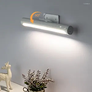 Lampes de table lampe de bureau suspendue à LED magnétique USB rechargeable étape sans étape de placard de placard de placard de nuit