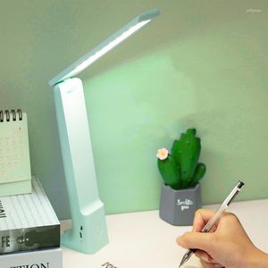 Tafellampen bureaulamp led leesverlichting 3 kleuren dimable touch Foldable USB oplaadbare studie lichtstudent student bed