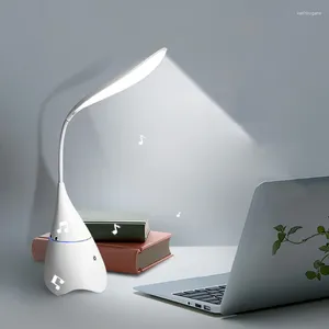 Lampes de bureau de lampes de table avec support de téléphone en haut-haut-haut-haut-parleur