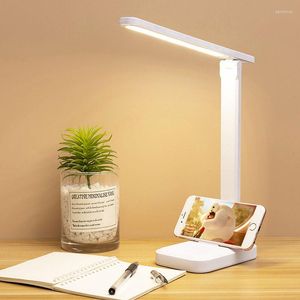 Tafellampen bureau led lamp 3 kleur dimable touch opvouwbaar bed lees lezen oogbescherming USB oplaadbaar