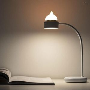 Tafellampen bureau licht led night dimable lamp USB oplaadbare leesle lees flexibel studeerkant bedlichtverlichting decor