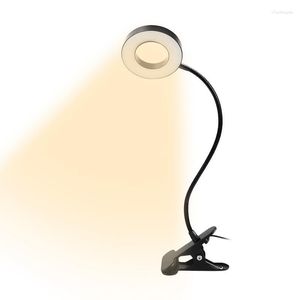 Tafellampen Desktop Clip-on Licht Zwanenhals Nacht Met Oogbescherming Voor Lezen 48 LED-chips 10 Verlichtingsmodi 360 graden