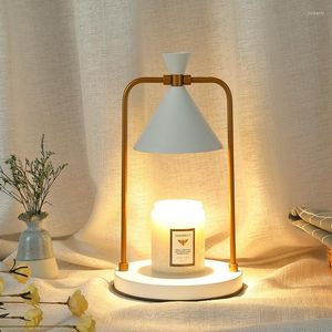 Tafellampen desktop retro smeltende kaarslamp slaapkamer dimable metalen romantische sfeer decoratief