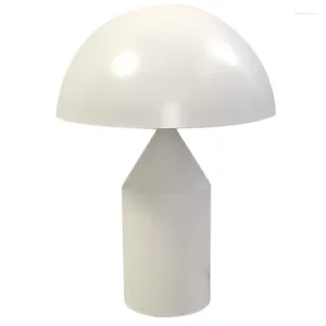 Lampes de table dia25 cm lampe en or blanc noir champignon créatif pour l'étude de chambre à coucher bureau de décoration de salon