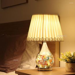 Tafellampen dimbable lamp luxe led voor slaapkamer nacht lichte bureau lamplampen verlichting lichten glas mesa lamparas