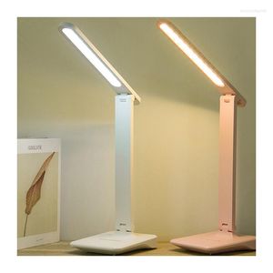 Tafellampen dimbare led -lamp opladen Smart draagbaar voor studie warm licht creatief bedkamer slaapkamer barra de luz