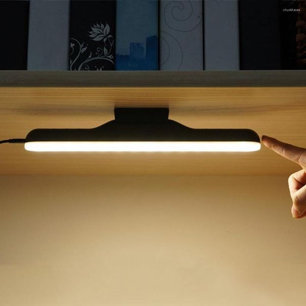 Lampes de table Gradation Aimant Dortoir Lampe USB Rechargeable Eye Protect Cabinet Lumière Maquillage Contrôle Tactile Réglable LED Nuit