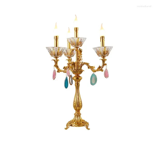 Lampes de table dingfan villa de style français de luxe
