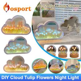 Tafellampen diy wolken tulpen bloemen nachtlicht ins spiegel bureaublad bedm lamp valentijnsdag geschenken huizendecoratie voor woonkamer