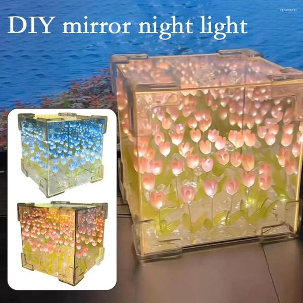Lampes de table miroirs diy miroir de nuit à lad lat