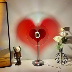 Tafellampen diy romantisch liefde licht en schaduw bureaulamp USB plug bauhaus bruiloft creatieve projectie slaapkamer stemming