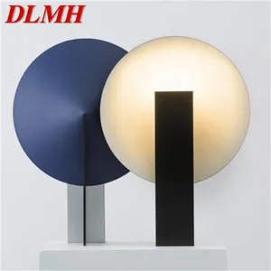 Lampes de table dlmh LED de la lampe simple contemporaine Éclairage de bureau coloré pour la décoration de chambre à coucher pour la maison