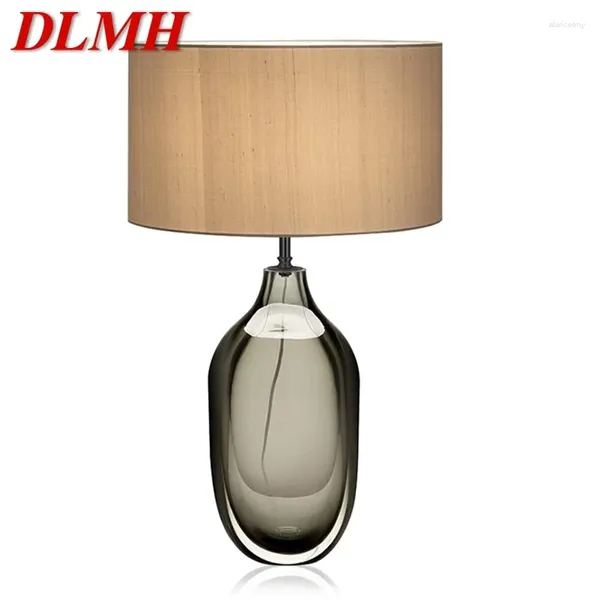 Lámparas de mesa DLMH Lámpara creativa nórdica Contemporánea LED Decorative Descripción Luz para dormitorio en el hogar