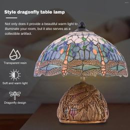 Lampes de table de table libellule de style libellule lampe de lit de lit de nuit