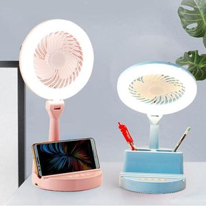 Lámparas de mesa Ventilador eléctrico Lámpara de escritorio LED Protección para los ojos Estudio Colegio Estudiante Dormitorio Plegable Lectura multifunción