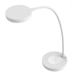 Tafellampen Est USB Flexibele lamp Led-bureau Opvouwbaar Oogbeschermd boeklicht Qi Draadloos opladen voor mobiele telefoon