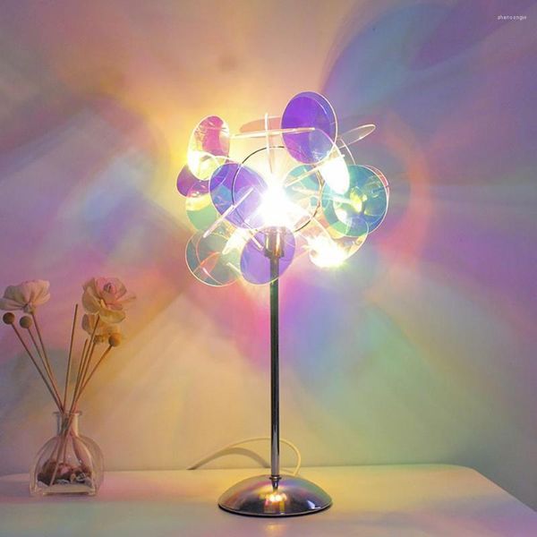 Lampes de table ue/US Plug lampe bricolage créatif lumière chaude LED bureau acrylique atmosphère nuit mariage maison chambre décor éclairage