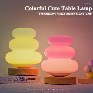 Lampes de table Europe Retro Cerramic White Gourd Lamp Cody for décorer atmosphère chambre salon étudie