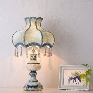 Tafellampen Europees klassieke hars lamp slaapkamer bedmutje eetkamer studeren wonendecoratie huisverlichting