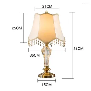 Tafellampen Europees kristallen bureaulamp slaapkamer bedlichtverlichting decoratie klassiek
